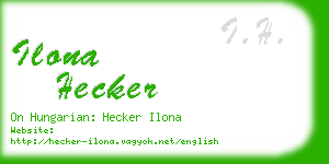 ilona hecker business card